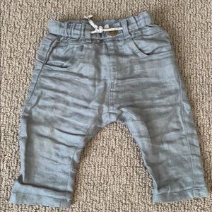 Zara linen pant in evergreen color